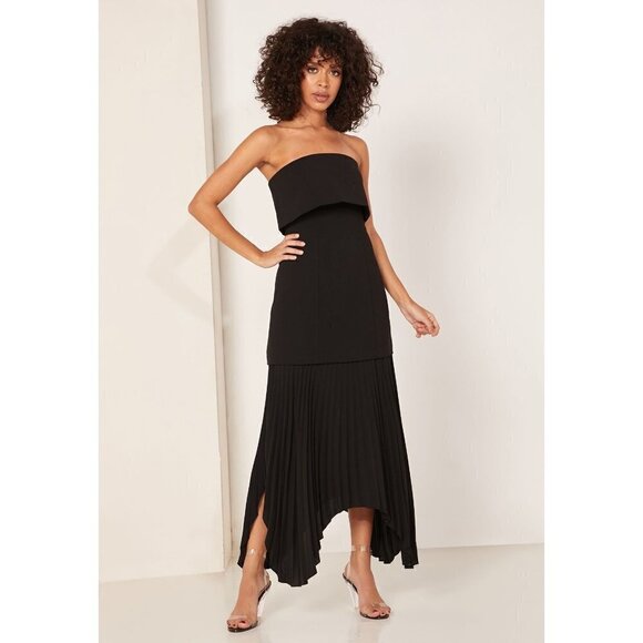 C/MEO COLLECTIVE Take Seriously Dress in Black Womens Long Maxi - Picture 13 of 14